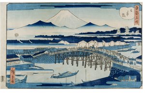 Nihonbashi ze série Slavné místo východního hlavního města od Utagawa II Hiroshige