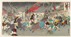 Velké vítězství japonské říše v divoké bitvě o Pchjongjang Heijô políbil teikoku daishôri