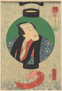 Herec Nakamura Shikan na snímku v lampě od Utagawa Kunisada (I)