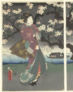 Večerní procházka podél řeky od Utagawa Kunisada (I)