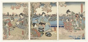 Jarní banket pro východní Genji Azuma Genji hana no yuen (titul na předmětu) od Utagawa Kunisada (I)