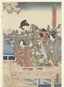 Jarní banket pro východní Genji Azuma Genji hana no yuen (titul na předmětu) od Utagawa Kunisada (I)