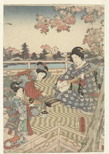 Jarní banket pro východní Genji Azuma Genji hana no yuen od Utagawa Kunisada (I)
