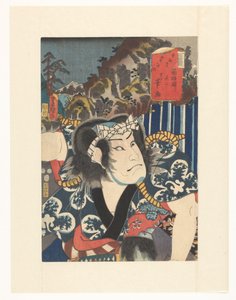 Stanice Hakone, druhá (design) - sluha Fudesuke (titul na objektu) Padesát tři stanice Tokaida (název série na objektu) od Utagawa Kunisada (I)