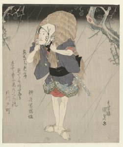 Muž ve slaměné pláštěnce od Utagawa Kunisada (I)