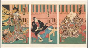 Scéna ze hry Sukeroku, Třešňový květ Edo Scéna ze Sukeroku de kersenbloesem van Edo od Utagawa Kunisada (I)