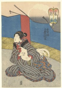 Krásky na kohoutím zápase Bijin toriawase (název na objektu) od Utagawa Kunisada (I)