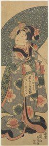 (Dívka držící písanku), leden 1843 od Utagawa Kunisada