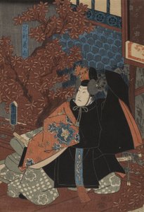 Yoshihisa Ashikaga a Sakura Higashiyama blokovali od Utagawa Kunisada