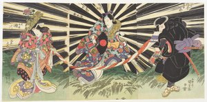 Magická scéna z války Genpei od Utagawa Kunisada