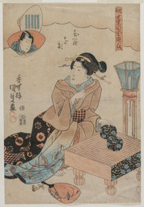 Murasaki, ze série s tee false Murasakiho země c Genji (Fake Murasaki Countryside Genji) od Utagawa Kunisada