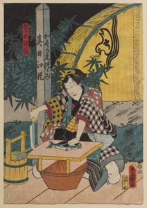 Scéna z hry Kabuki od Utagawa Kunisada