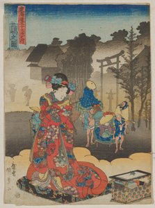Pohled na Mišimu od Utagawa Kunisada