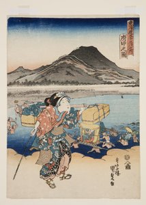 Pohled na Fuch? (Fuch? no zu) (barevný dřevotisk) od Utagawa Kunisada