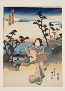 Pohled na Shirasuku (postava Shirasuky) od Utagawa Kunisada