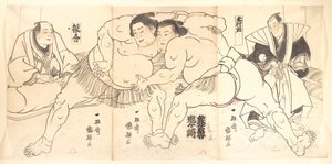 Zápas sumo, 19. století.