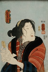 Bandō Shūka jako Hashimotoya Shiraito od Utagawa Kuniyoshi