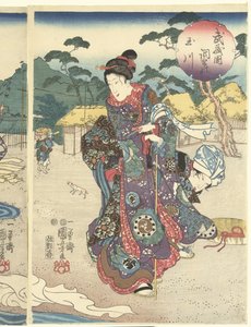 Decho Farmer Inde Production Musashi Musashikuni Chofu no Tamagawa od Utagawa Kuniyoshi