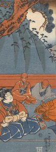 Hakoōmaru trifft Kudō Suketsune od Utagawa Kuniyoshi
