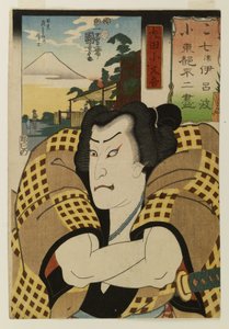 Sedmibarevná sbírka pohledů na Fuji v Totu od Utagawa Kuniyoshi