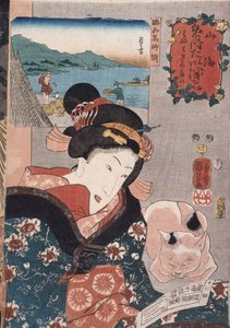 Rybolov chobotnic v Takasago v provincii Harima“, ze série „Slavné produkty provincií“ od Utagawa Kuniyoshi