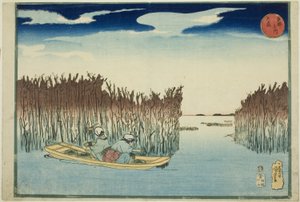 Omori, ze série „Slavná místa ve východním hlavním městě (Toto meisho)“ od Utagawa Kuniyoshi