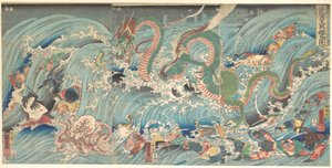 Získání ukradeného drahokamu z paláce Dračího krále od Utagawa Kuniyoshi