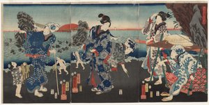 Východ slunce v zálivu Futami od Utagawa Kuniyoshi