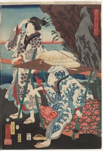Východ slunce v zálivu Futami od Utagawa Kuniyoshi