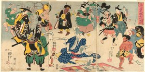 The Extraordinary Phenomenon of the Popular Otsu Picture (Tokini otsue kidai no maremono) od Utagawa Kuniyoshi