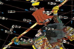Bitva u Shijō Nawate, kolem roku 1857 od Utagawa Kuniyoshi