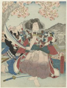 Nakamura Utaemon IV jako Oniwakamaru v het toneelstuk 