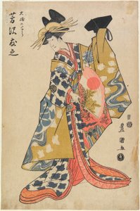 Herec Yoshizawa Yūshi jako Ōiso no Tora od Utagawa Toyokuni