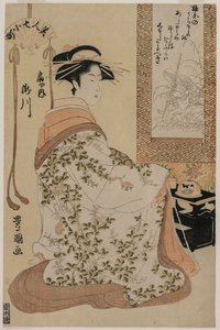 Takigawa of Ōgiya, ze série Krásky jako sedm komači od Utagawa Toyokuni