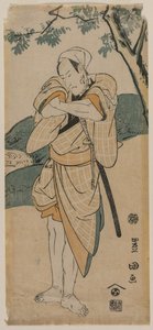 Tee c a r Ichikawa Dan Juro jako samuraj, 1769-1825. od Utagawa Toyokuni