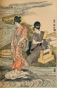 Praní prádla, c1800 od Utagawa Toyokuni