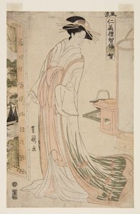 Wisdom (Chi) (barevný dřevotisk) od Utagawa Toyokuni