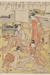 Ženy Dělat Oblečení od Utagawa Toyokuni