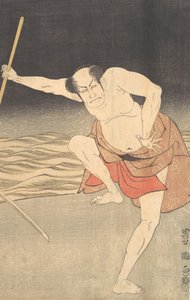Herec vedle vody. od Utagawa Toyokuni I