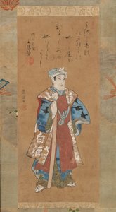 Kapela tajně dobrá s proamerickým členem Kabuki Py Sukeroku, jedl 18th air ry 19th line ry. od Utagawa Toyokuni I