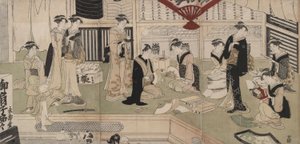 Fan Store Eijud? od Utagawa Toyokuni I