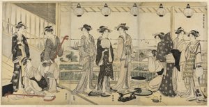 Čtyři roční období na jihu (Minami Shiki): Letní scéna od Utagawa Toyokuni I