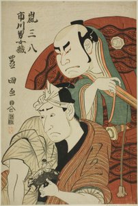 TEAC a RS Arashi Sanpachi Doctor Plán d Ichikawa Omezo Doctor od Utagawa Toyokuni I