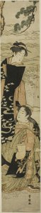 The sisters Matsukaze and Murasame on the shores of Suma od Utagawa Toyokuni I