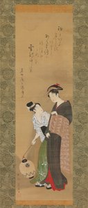 Žena a průvodčí, ca. 1795. od Utagawa Toyokuni I