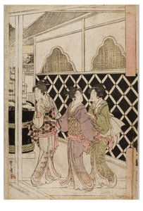 Novoroční pouť do Myohoji v Horinouchi, Edo, kolem 1804-1810 (dřevěný blok na papíře) od Utagawa and Toyokuni Utagawa Toyohiro