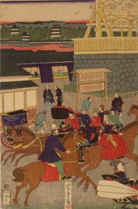 F ぉ Prodám novou sadu g Nihonbashi c Teplota země f a pobyt. Verze Toi Nihonbashi Anglická ptych teorie T teorie od Utagawa Yoshitora