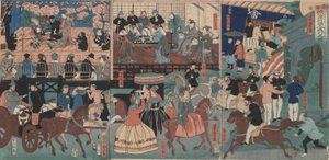 Cizinci na turné v Jokohamě od Utagawa Yoshitora