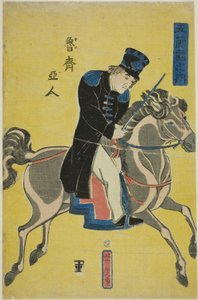 Ruština (Roshiajin), ze série "Lidé pěti národů (Gokukoku no uchi)" od Utagawa Yoshitora