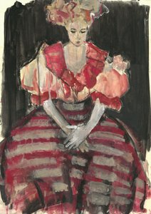 Elegantní žena v červeném od Ute Rathmann